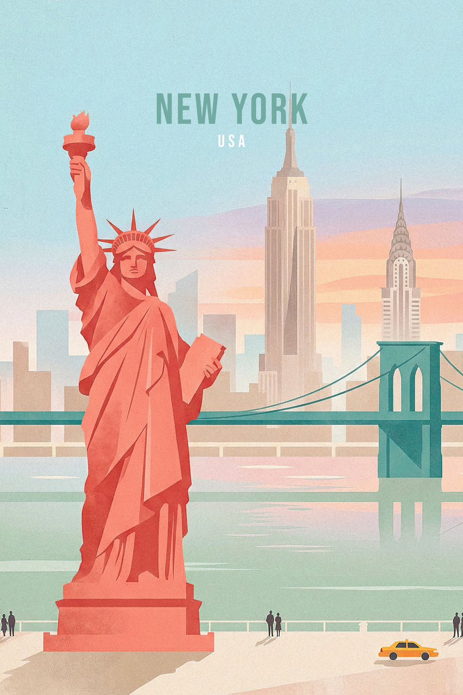 DOTCOMCANVAS 3554 New York Leinwandbild Originalmotiv