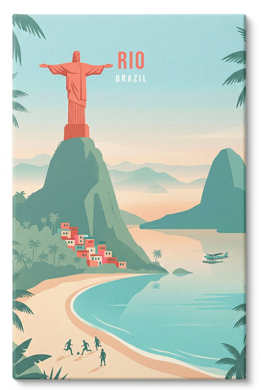 DOTCOMCANVAS Rio Leinwandbild Vorderansicht ohne Rahmen