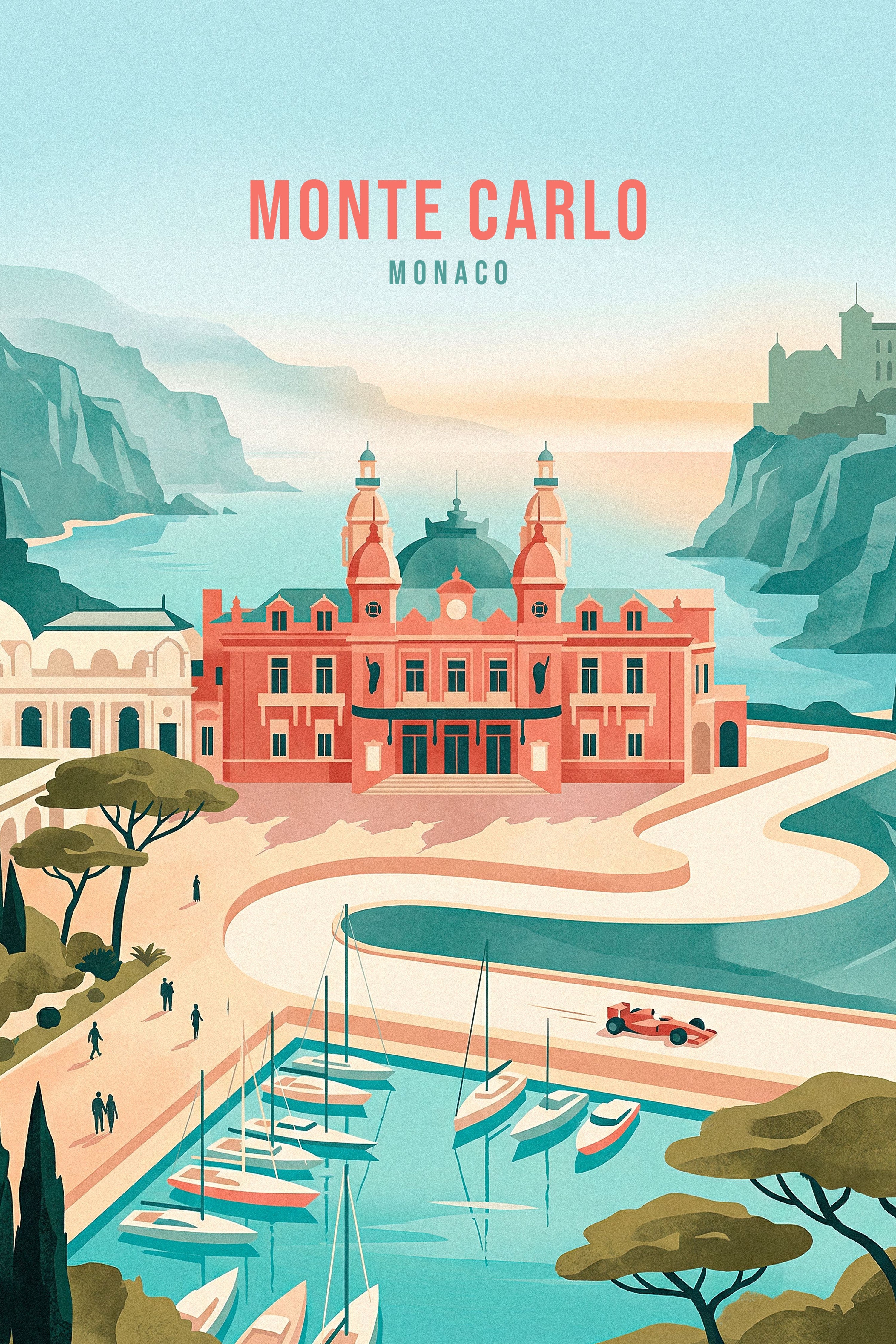 DOTCOMCANVAS 3557 Monte Carlo Leinwandbild Originalmotiv