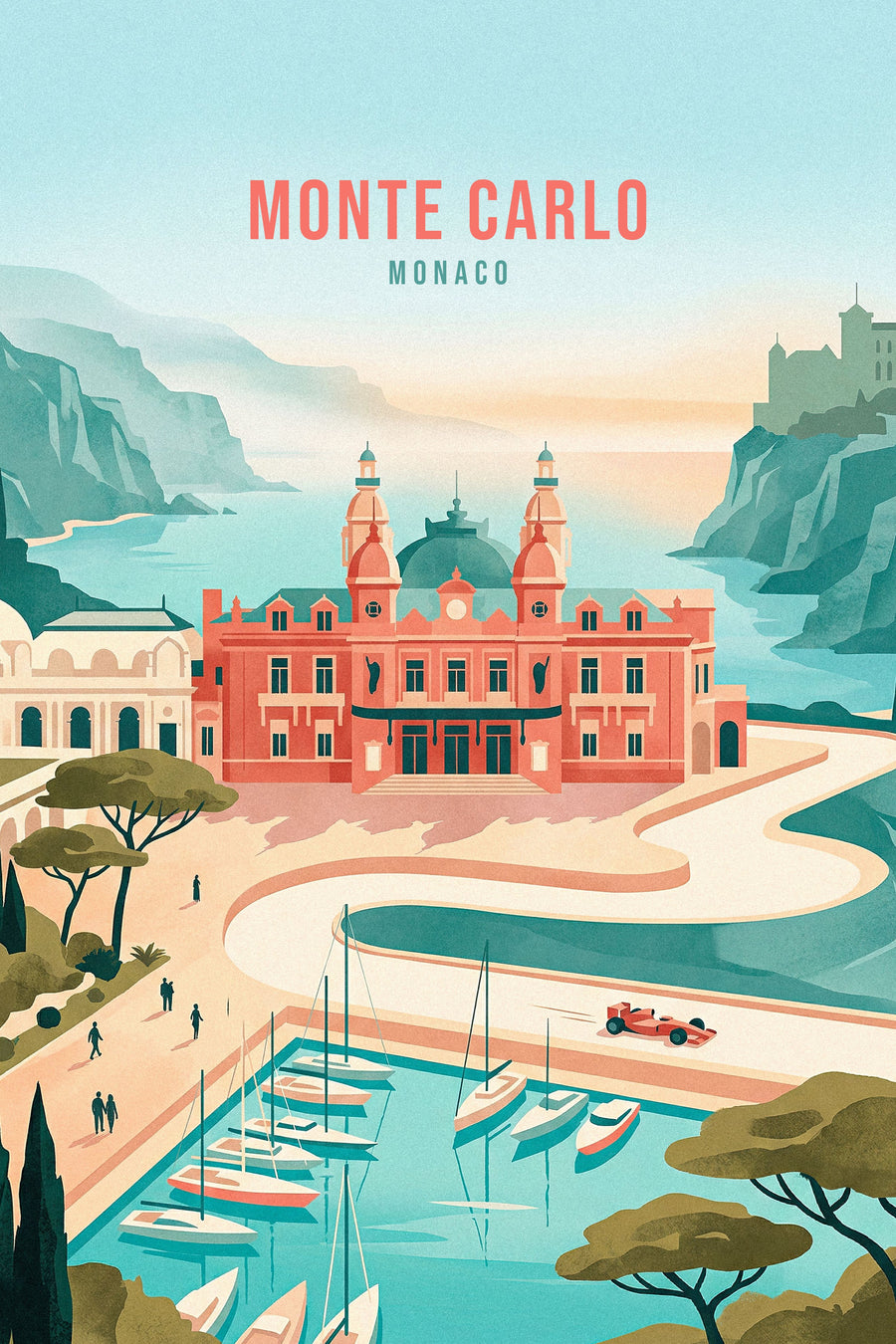 DOTCOMCANVAS 3557 Monte Carlo Leinwandbild Originalmotiv
