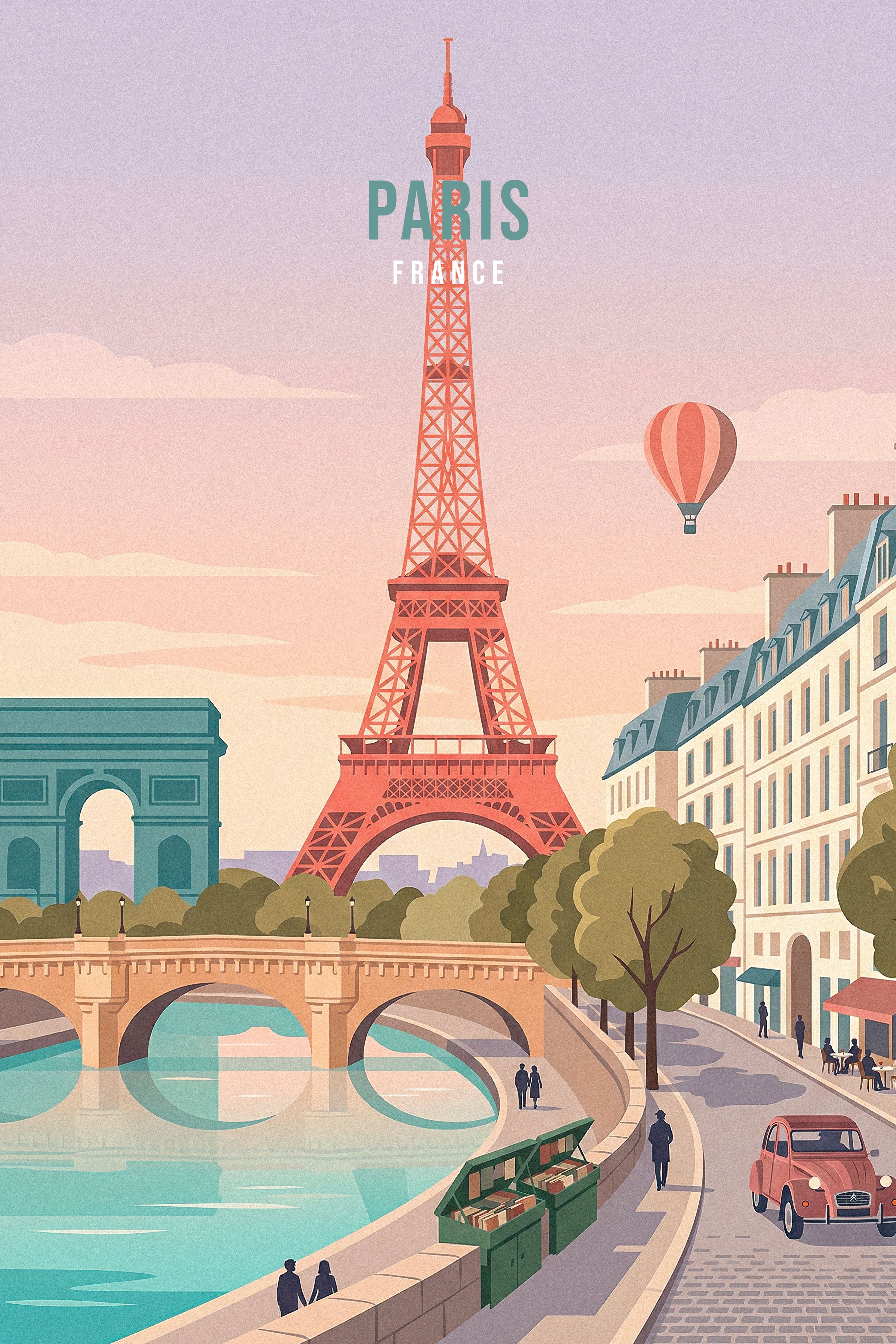 DOTCOMCANVAS 3559 Paris Leinwandbild Originalmotiv