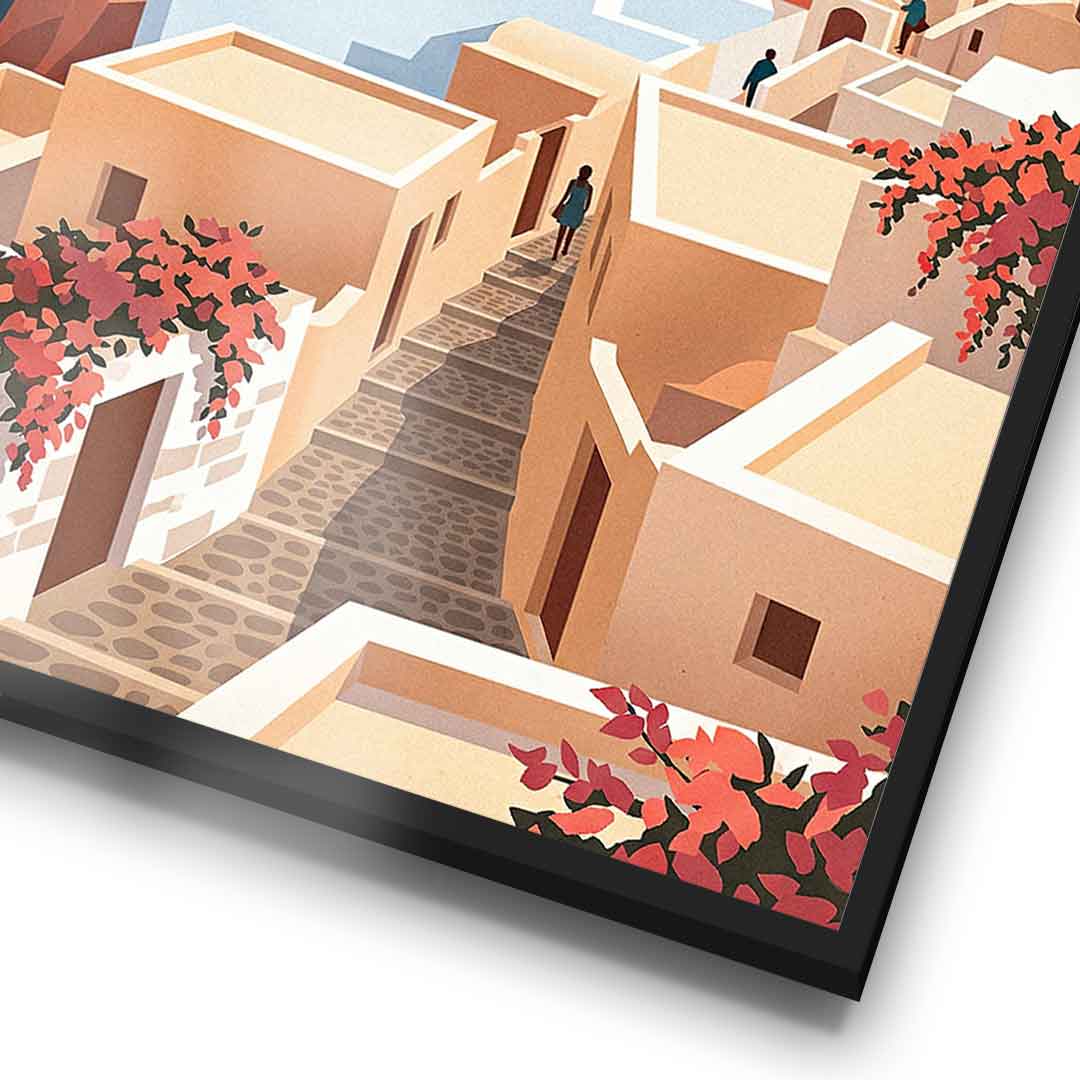 Santorini Poster Frame Detail