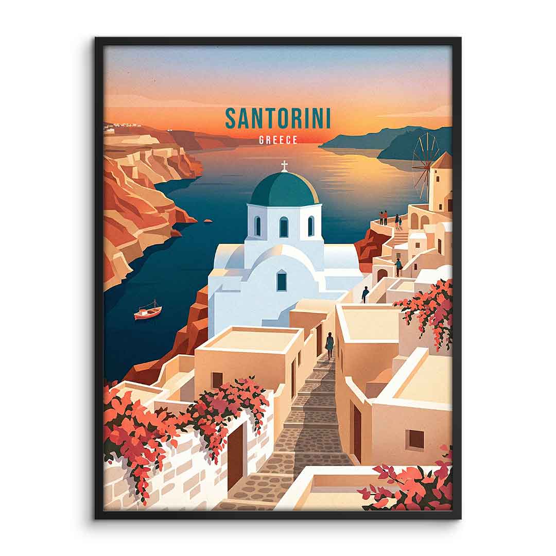 Santorini Poster Frame Front