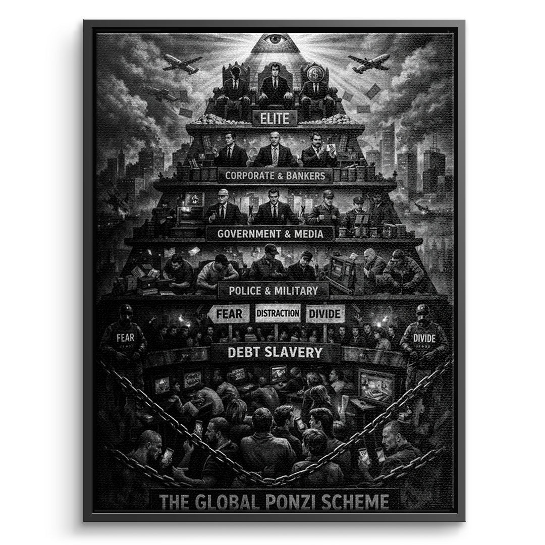 Elite Pyramide Leinwand schwarzer Rahmen