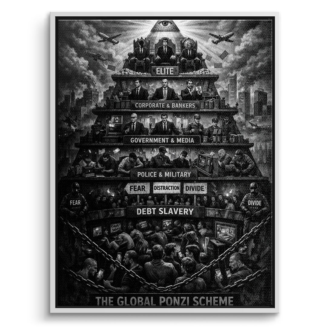 Elite Pyramide Leinwand weisser Rahmen
