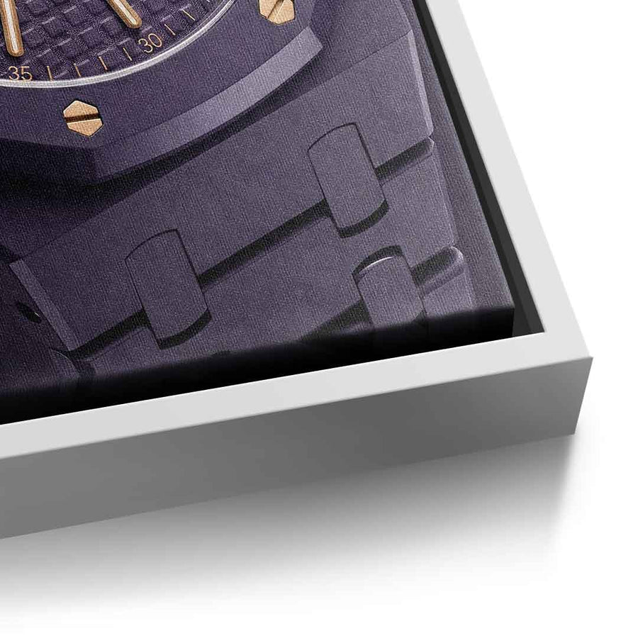 Luxury Timepiece – Boxing Leinwandbild Detail weißer Rahmen