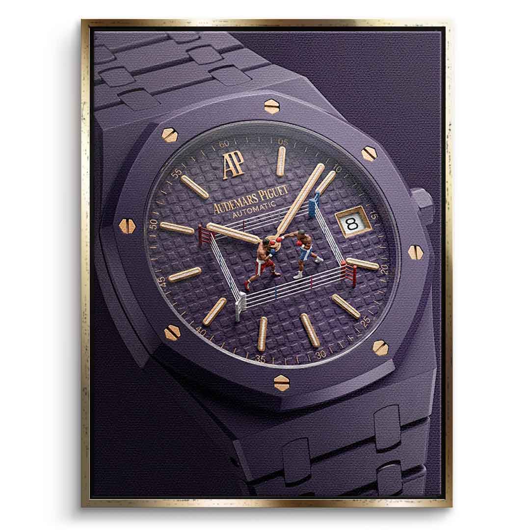 Luxury Timepiece – Boxing Leinwandbild goldener Rahmen
