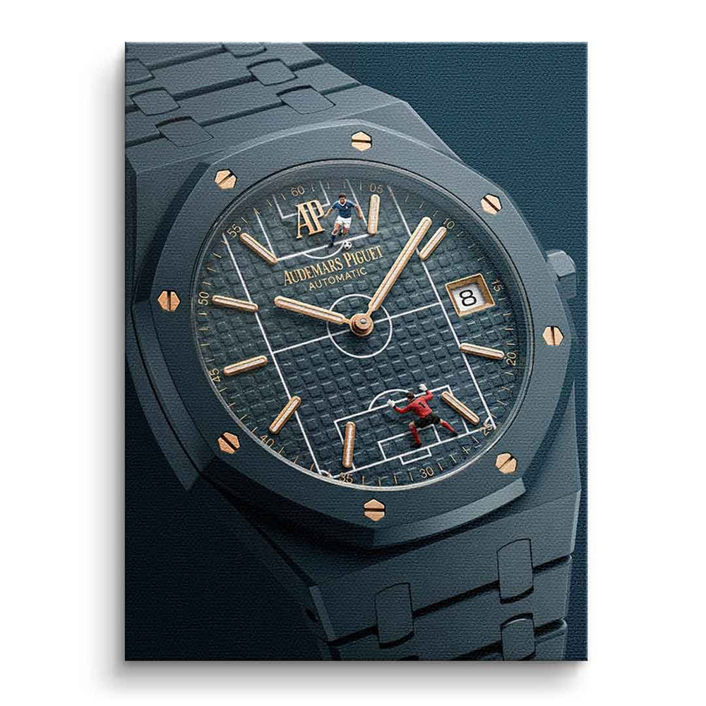 Luxury Timepiece – Football Leinwandbild Ohne Rahmen