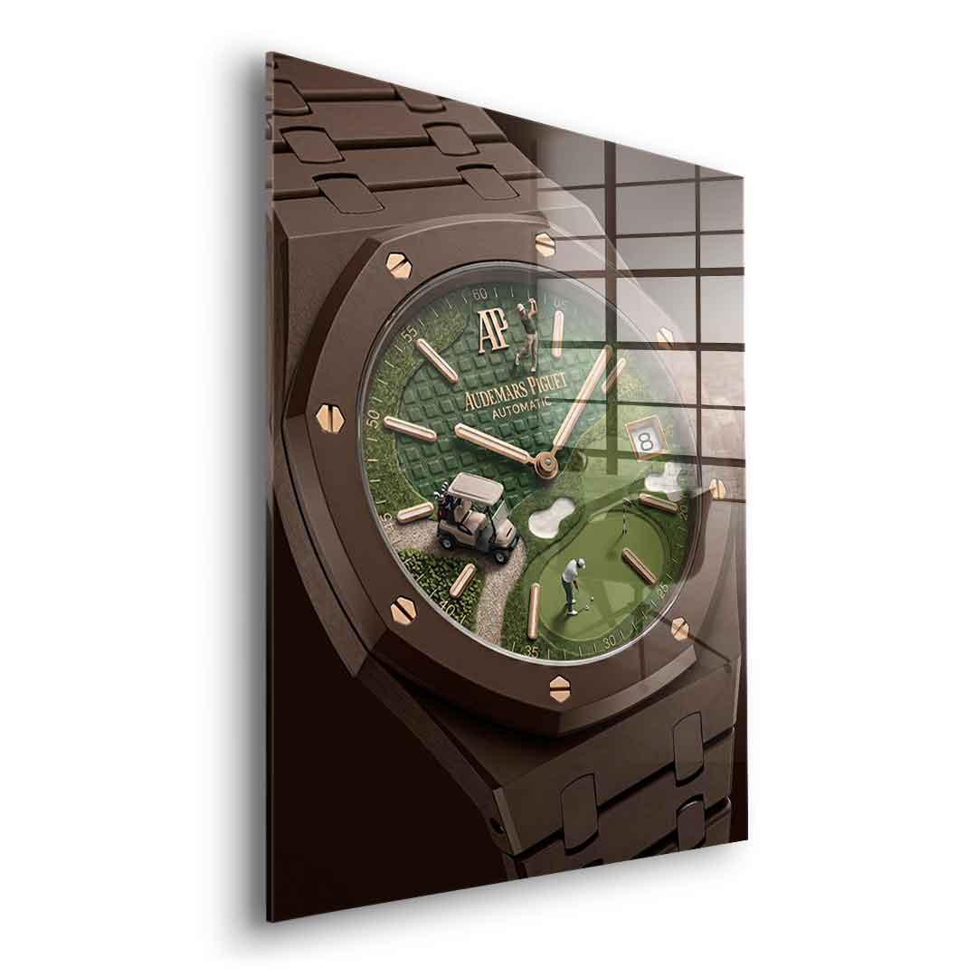 Luxury Timepiece – Golf Acrylglasbild Seitenansicht Ohne Rahmen