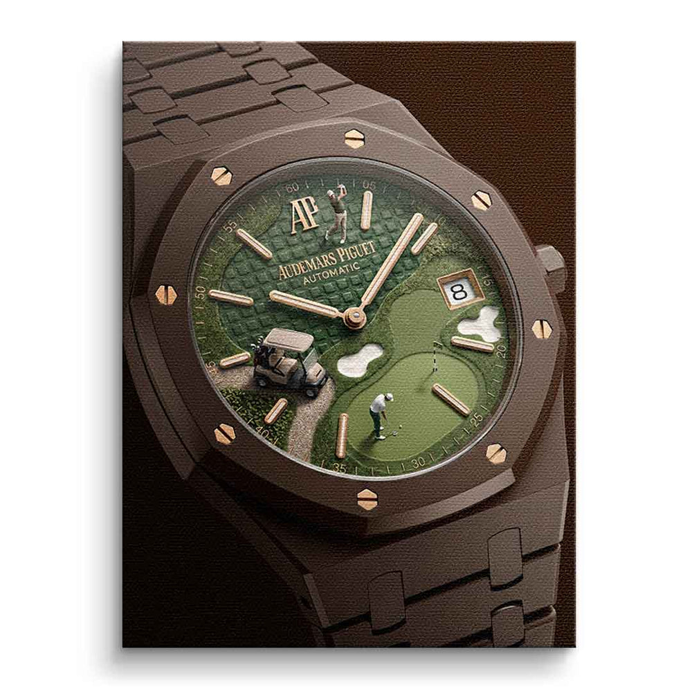 Luxury Timepiece – Golf Leinwandbild Ohne Rahmen