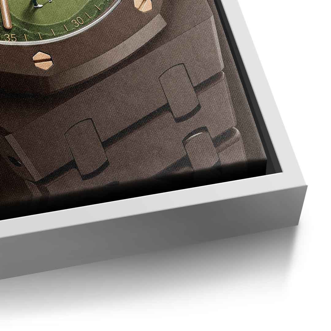 Luxury Timepiece – Golf Leinwandbild Detailansicht Weiß