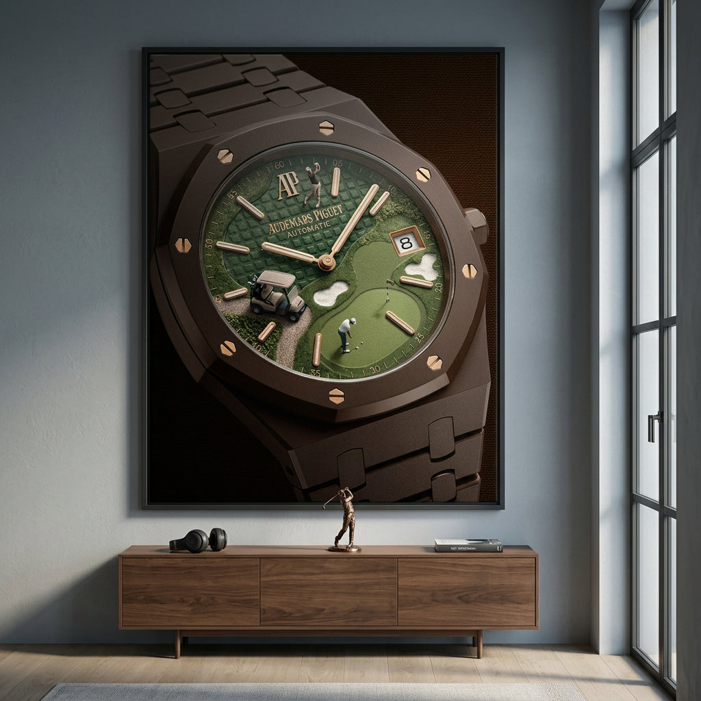 Luxury Timepiece – Golf Leinwandbild Raumansicht