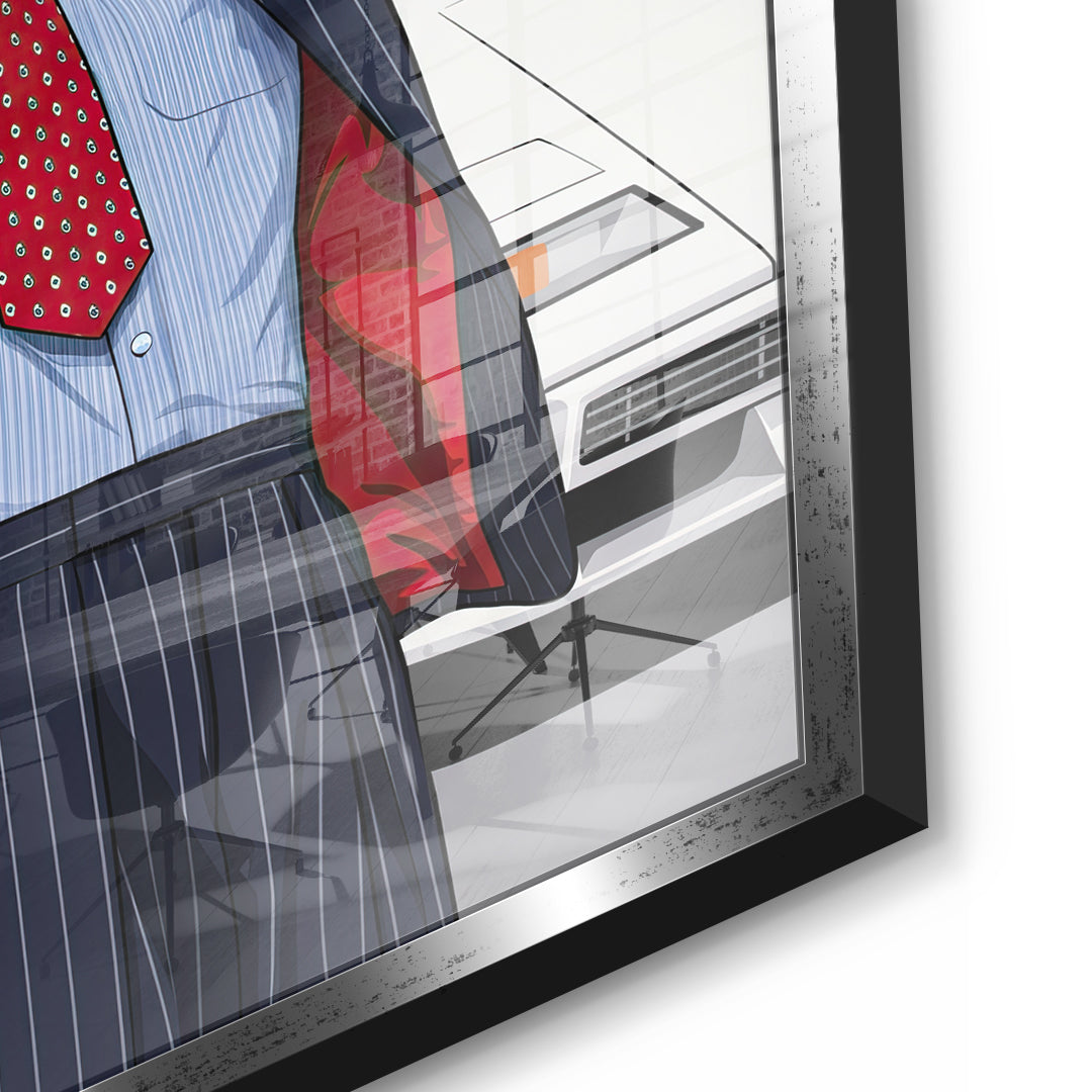 detail silver frame