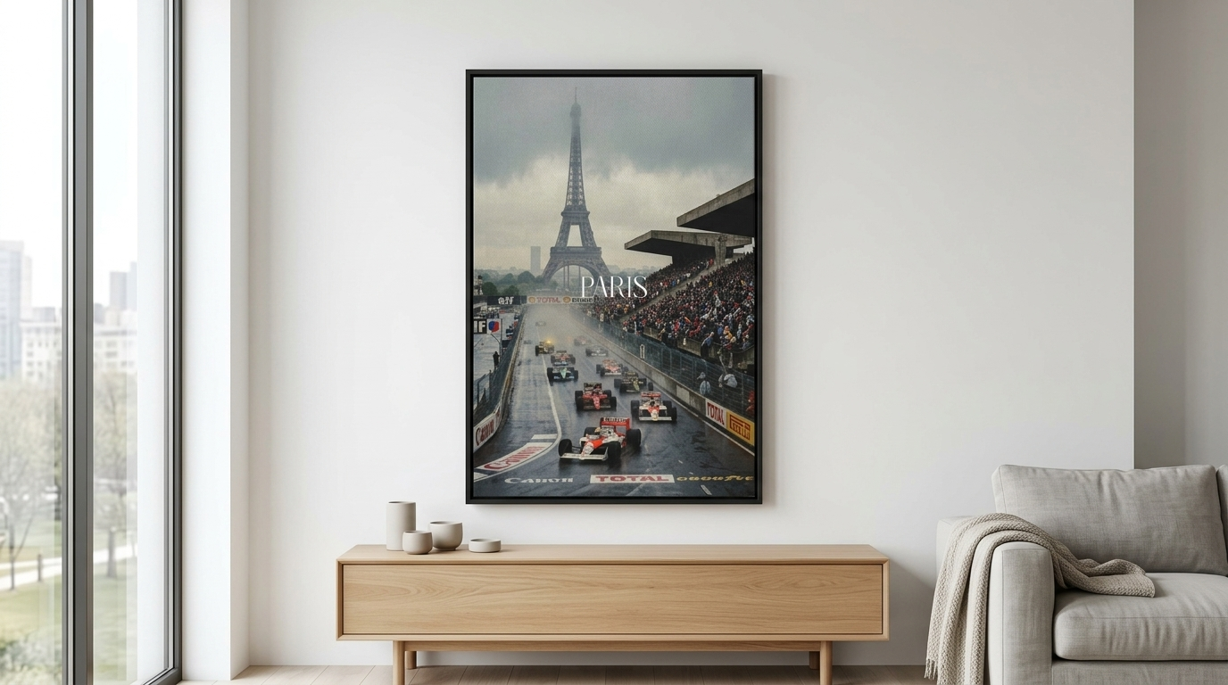 DOTCOMCANVAS Paris F1 Leinwand Banner Wohnambiente