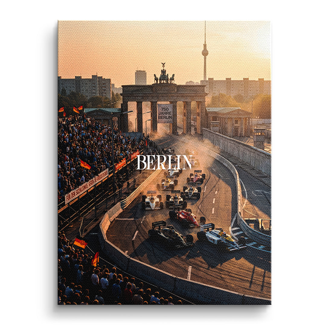 DOTCOMCANVAS Berlin F1 Leinwandbild Vorderansicht ohne Rahmen