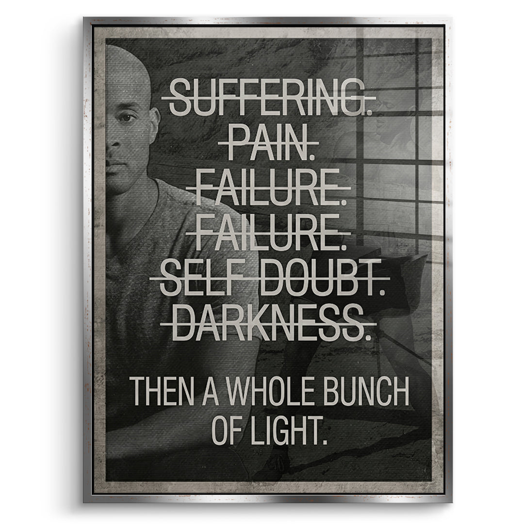Goggins Mindset Acryl Front Silver Frame