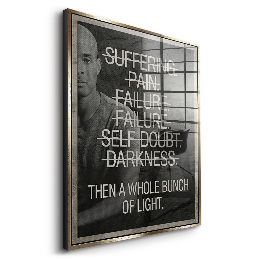 Goggins Mindset Acryl Side Gold Frame