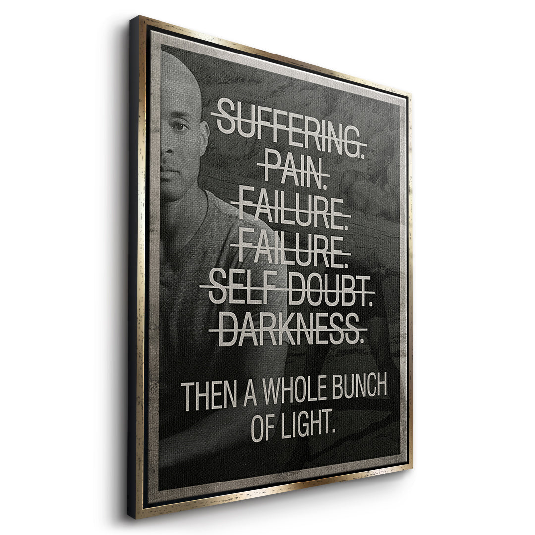 Goggins Mindset Canvas Side Gold Frame