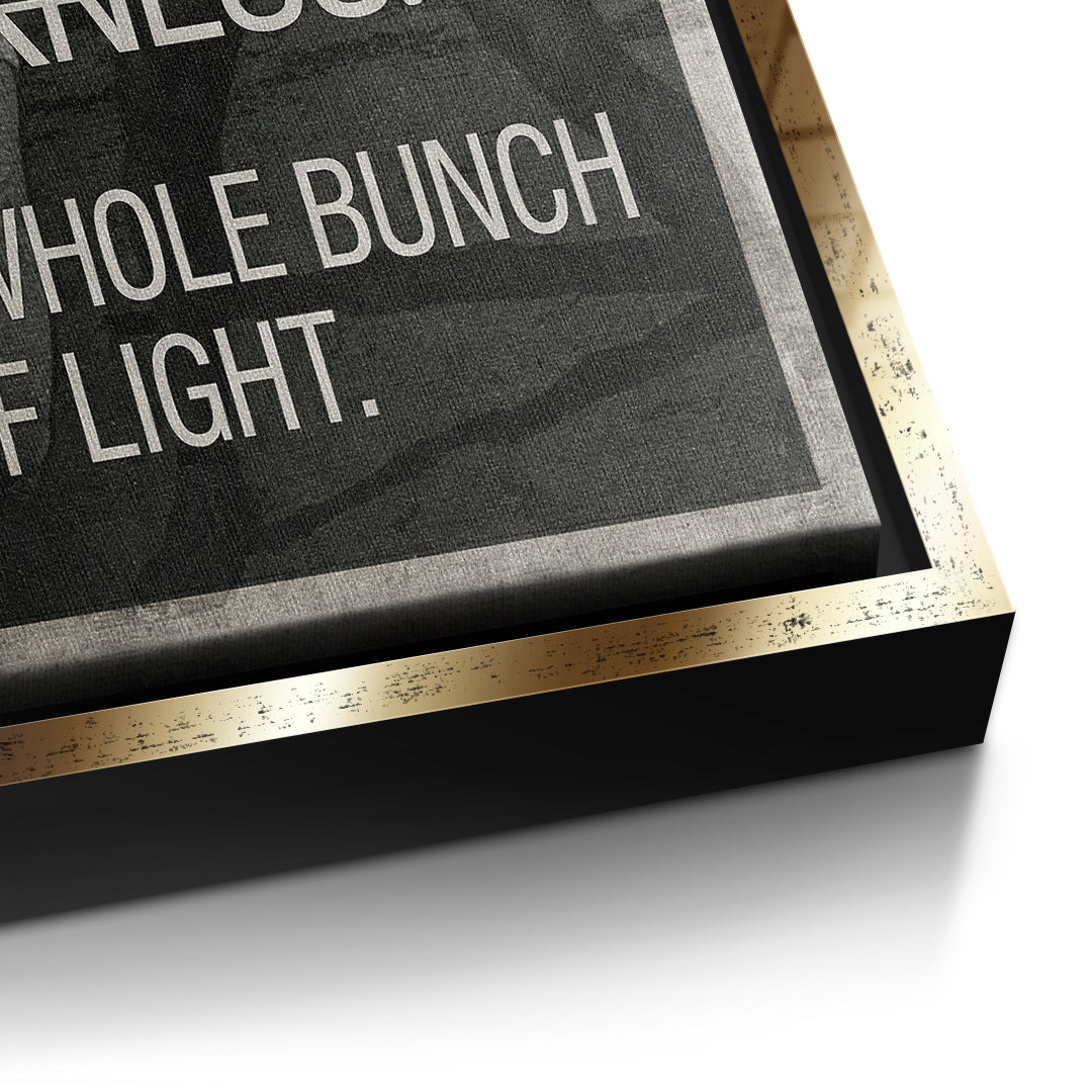 Goggins Mindset Canvas Detail Gold Frame