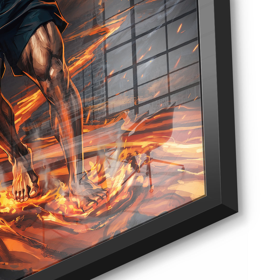 Stay Hard – Acrylglas Detail schwarzer Rahmen