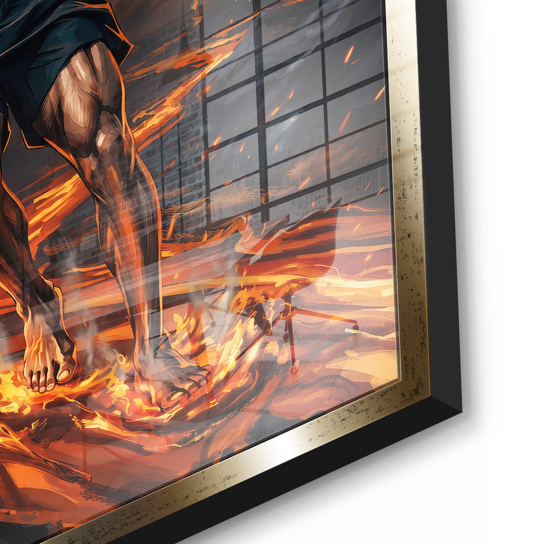 Stay Hard – Acrylglas Detail goldener Rahmen