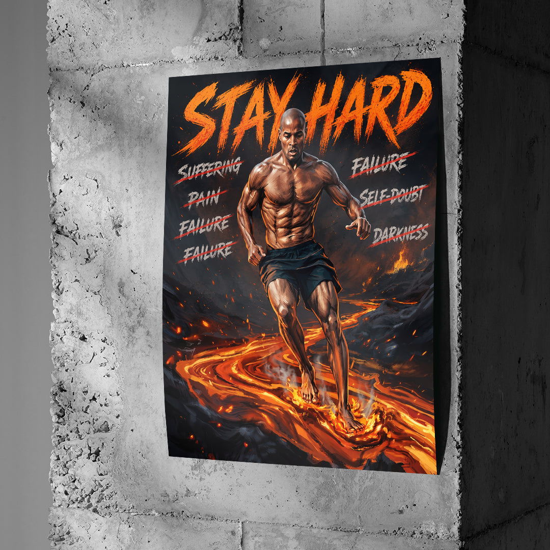 Stay Hard – Poster Betonwand