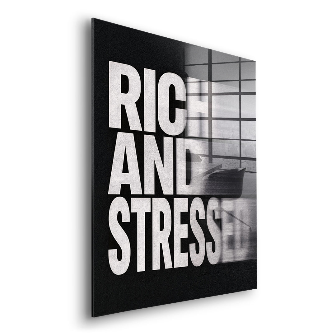 Rich and Stressed (Motion Blur) Acrylglas Seitenansicht ohne Rahmen
