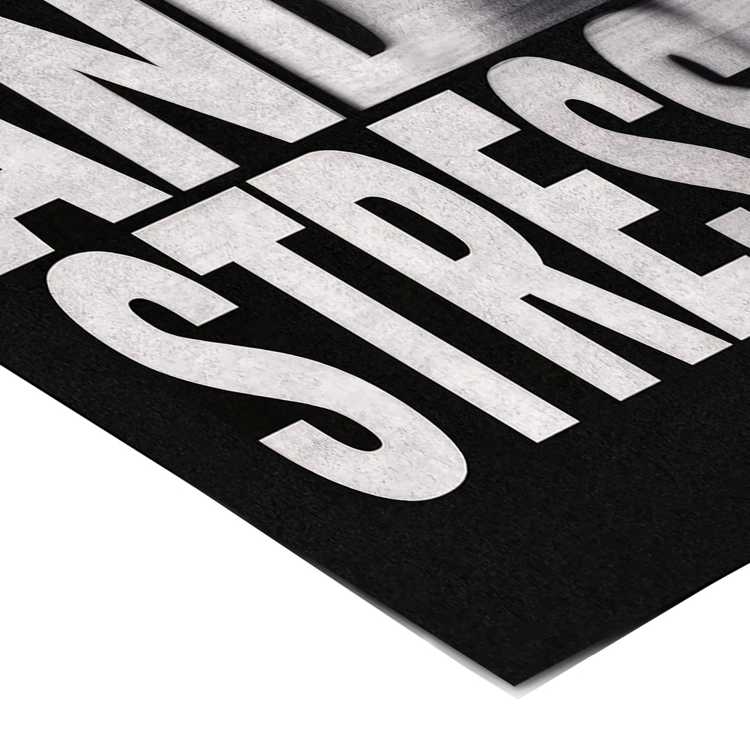 Rich and Stressed (Motion Blur) Poster Corner Detail