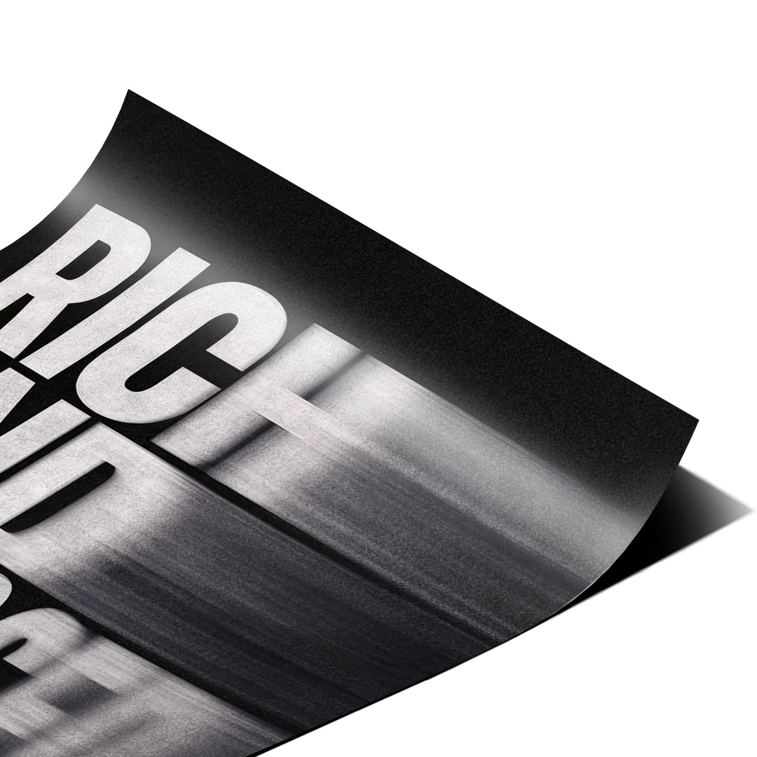Rich and Stressed (Motion Blur) Poster Corner Detail 2