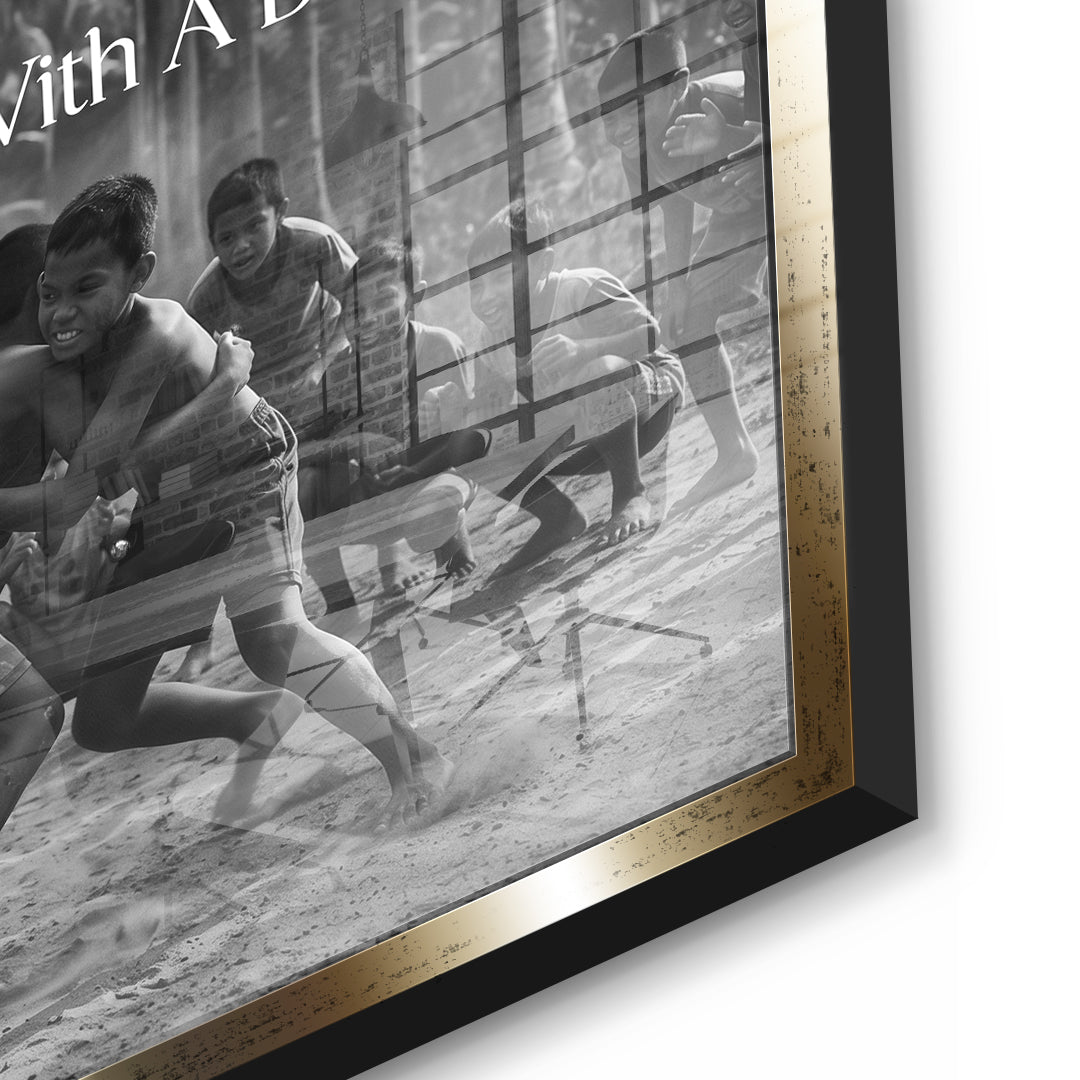 Dream Wrestling Acryl Detail Gold Frame