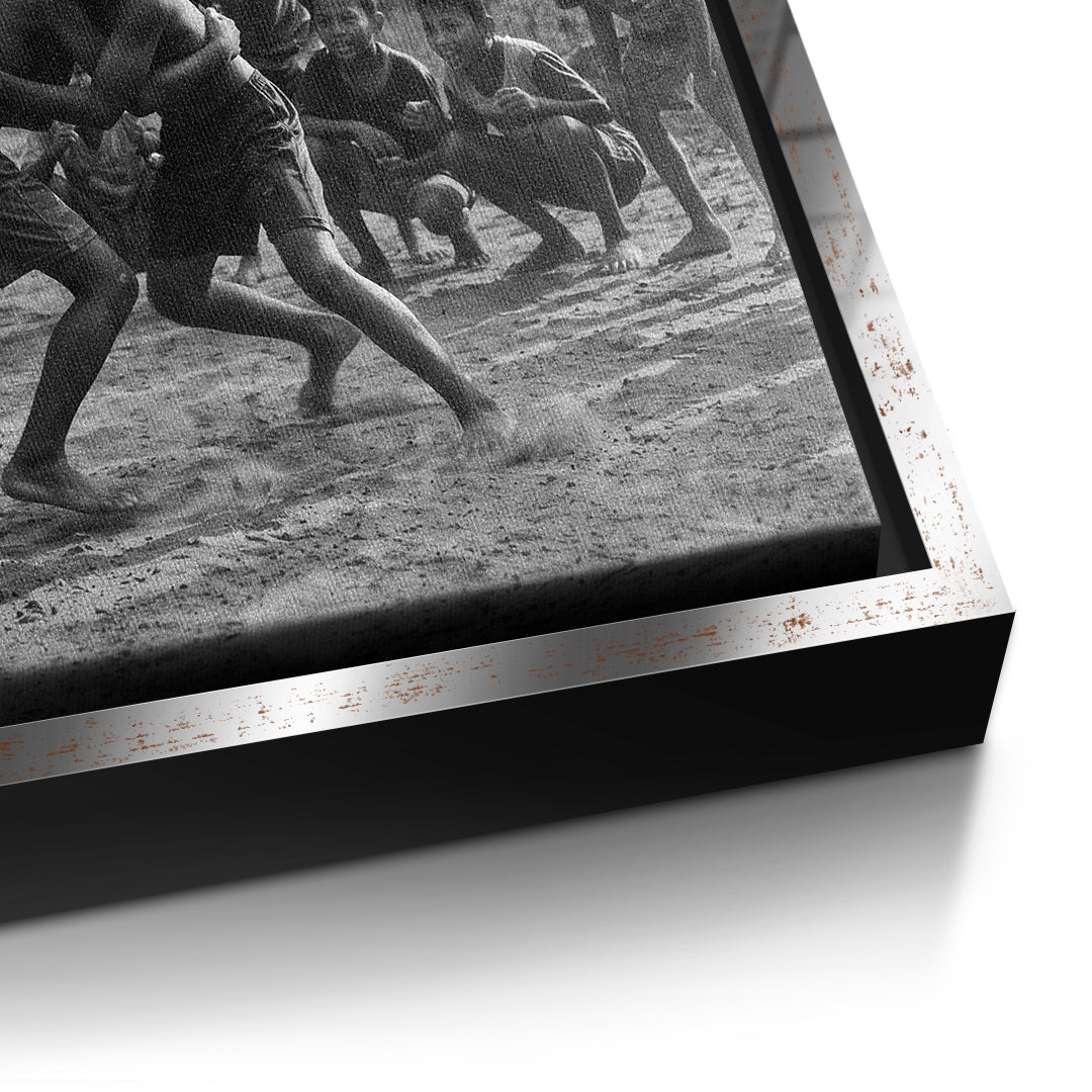 Dream Wrestling Leinwand Detail Silver Frame