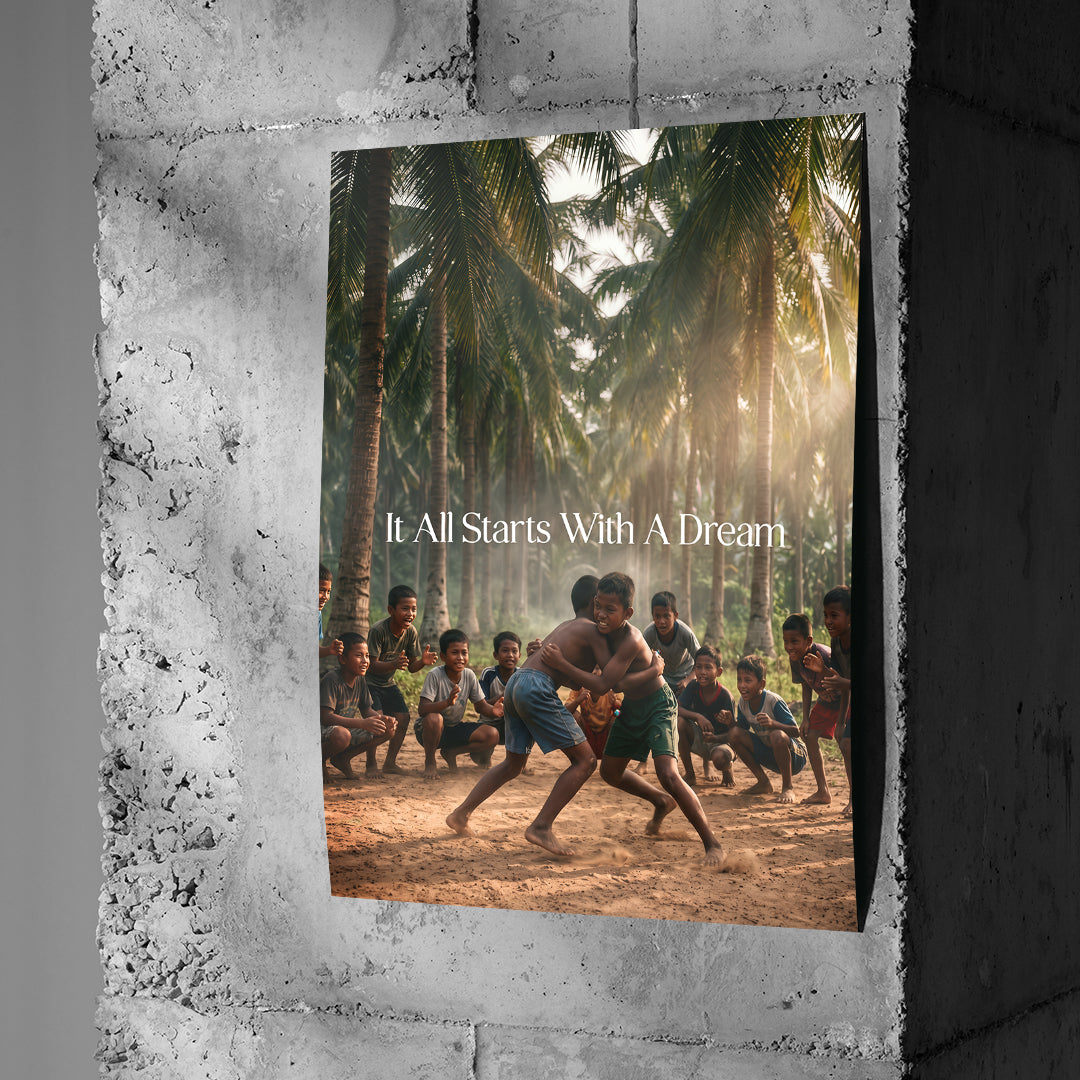 Dream Wrestling Farbig Poster - Beton Wall