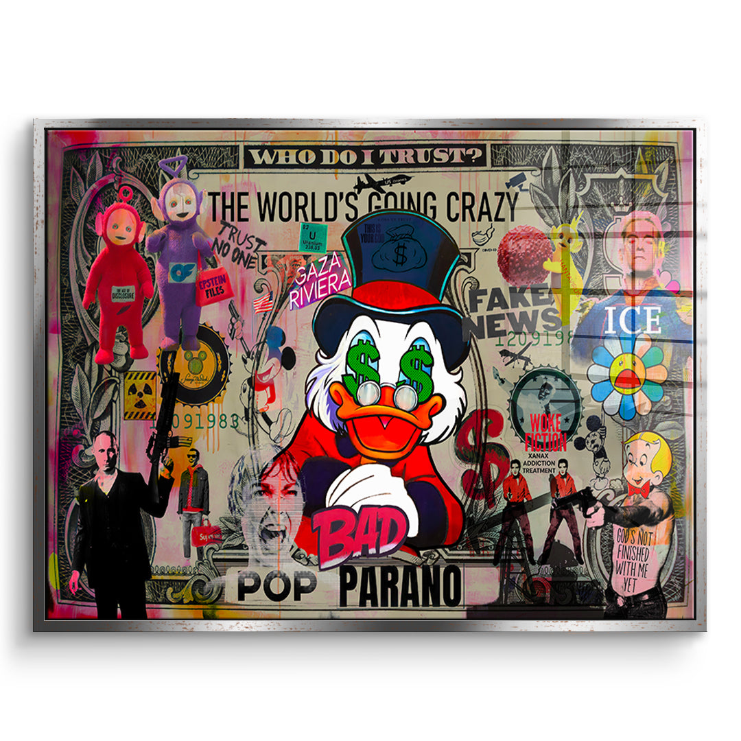 DOTCOMCANVAS FINAL POP PARANO Acrylglasbild Vorderansicht Silber