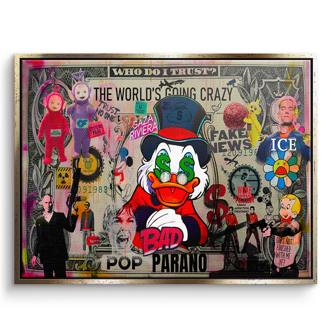 DOTCOMCANVAS FINAL POP PARANO Leinwandbild Vorderansicht Gold