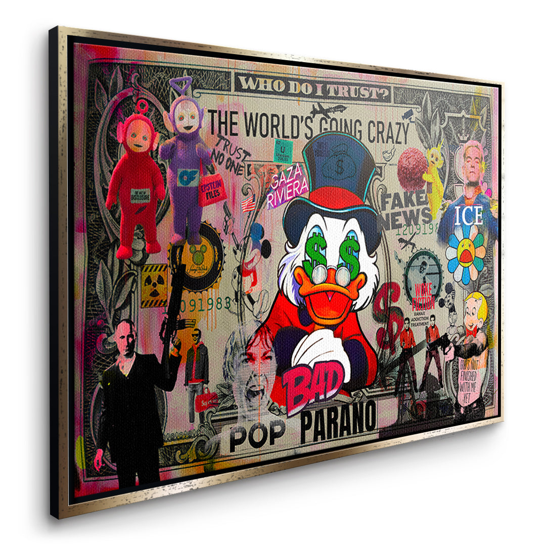 DOTCOMCANVAS FINAL POP PARANO Leinwandbild Seitenansicht Gold