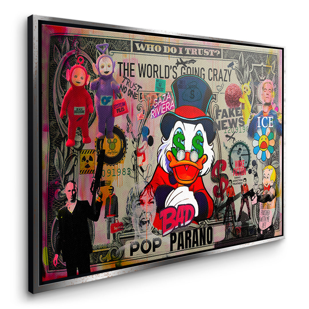 DOTCOMCANVAS FINAL POP PARANO Leinwandbild Seitenansicht Silber