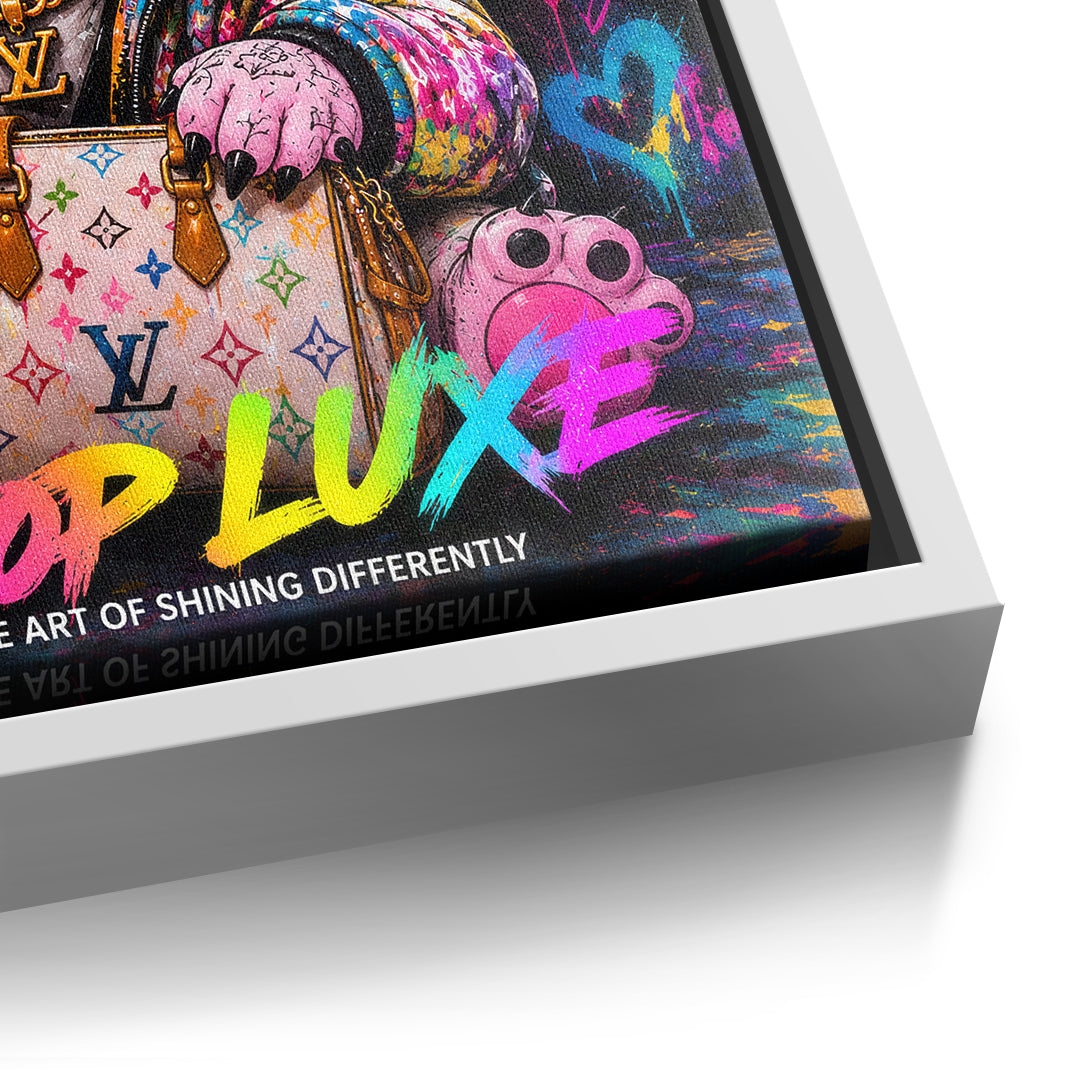 DOTCOMCANVAS Pop Luxe Leinwandbild Detailansicht mit weissem Rahmen