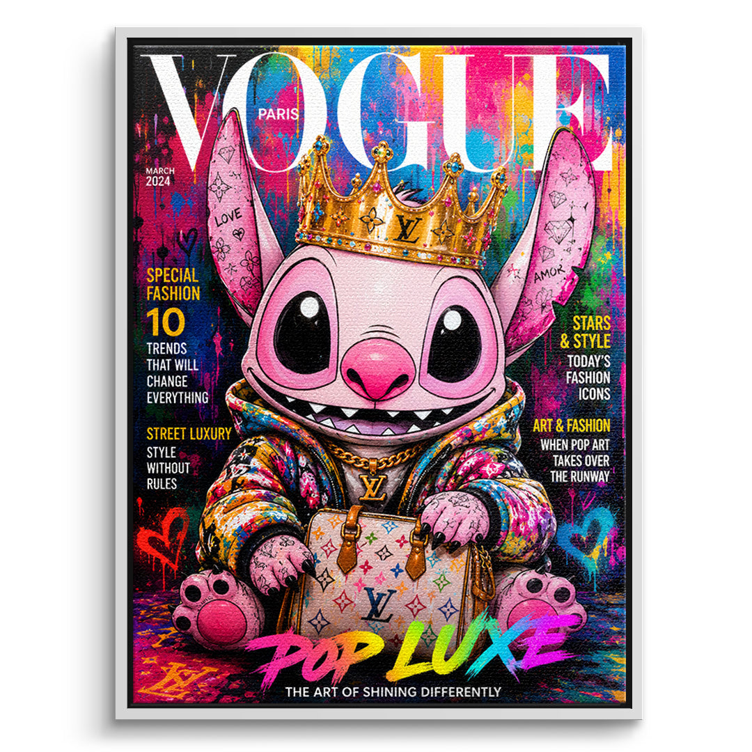 DOTCOMCANVAS Pop Luxe Leinwandbild Vorderansicht mit weissem Rahmen