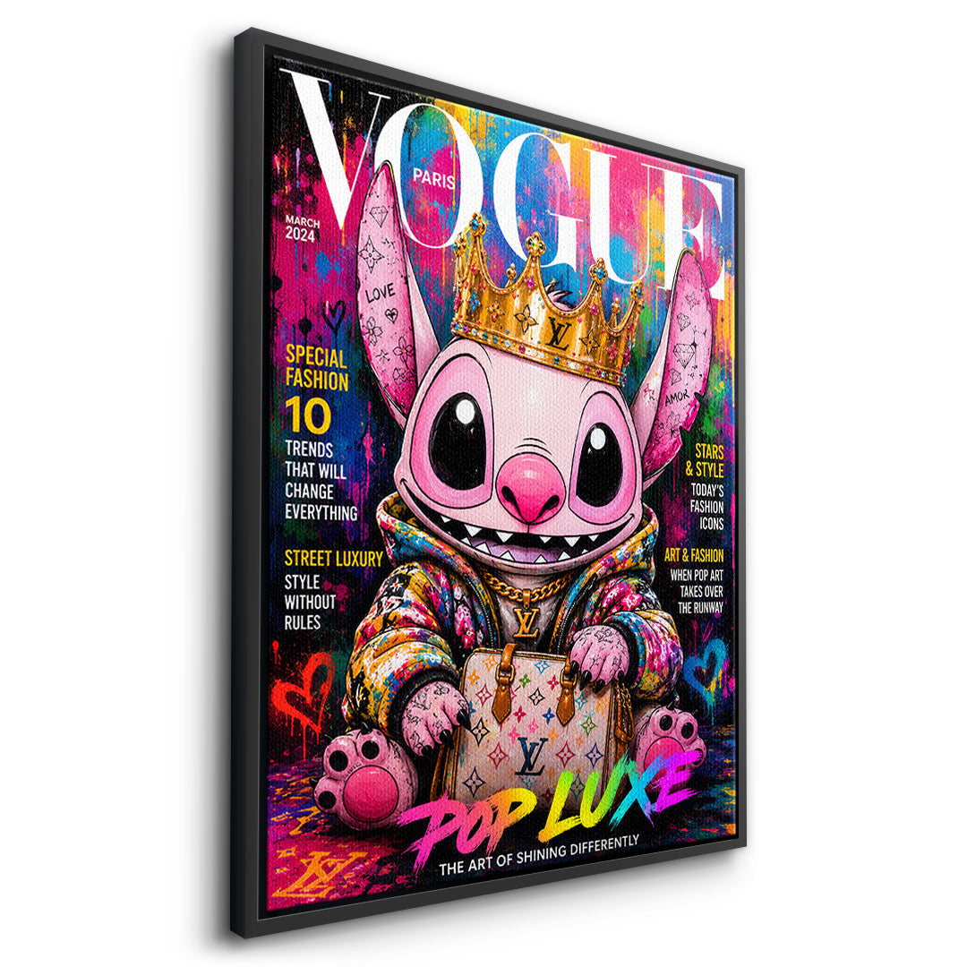 DOTCOMCANVAS Pop Luxe Leinwandbild Seitenansicht mit schwarzem Rahmen