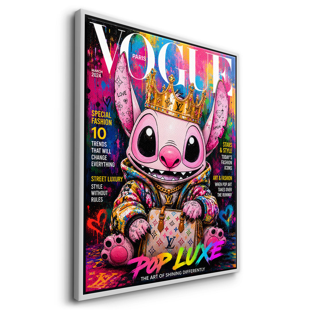 DOTCOMCANVAS Pop Luxe Leinwandbild Seitenansicht mit weissem Rahmen