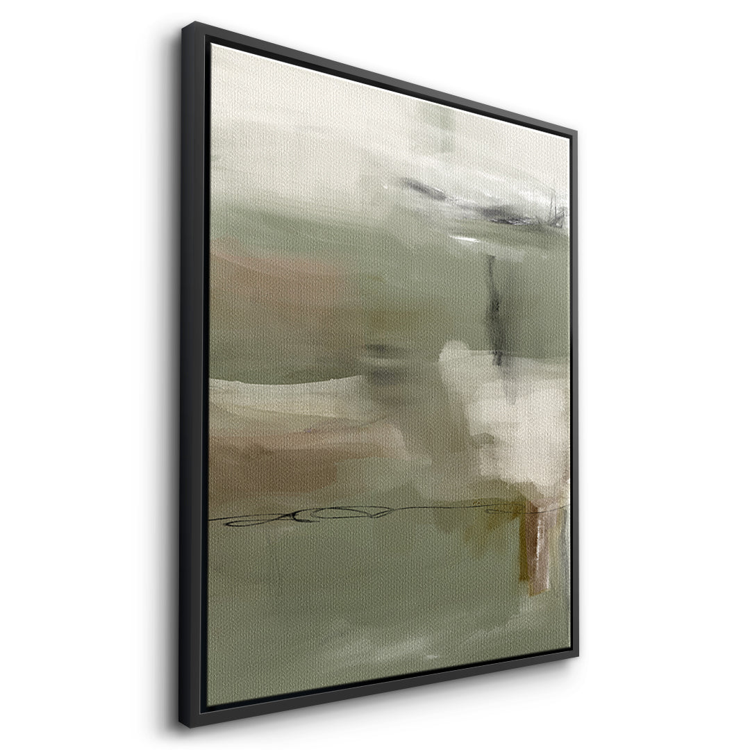 DOTCOMCANVAS Emerald Whispers Leinwandbild Seitenansicht schwarzer Rahmen