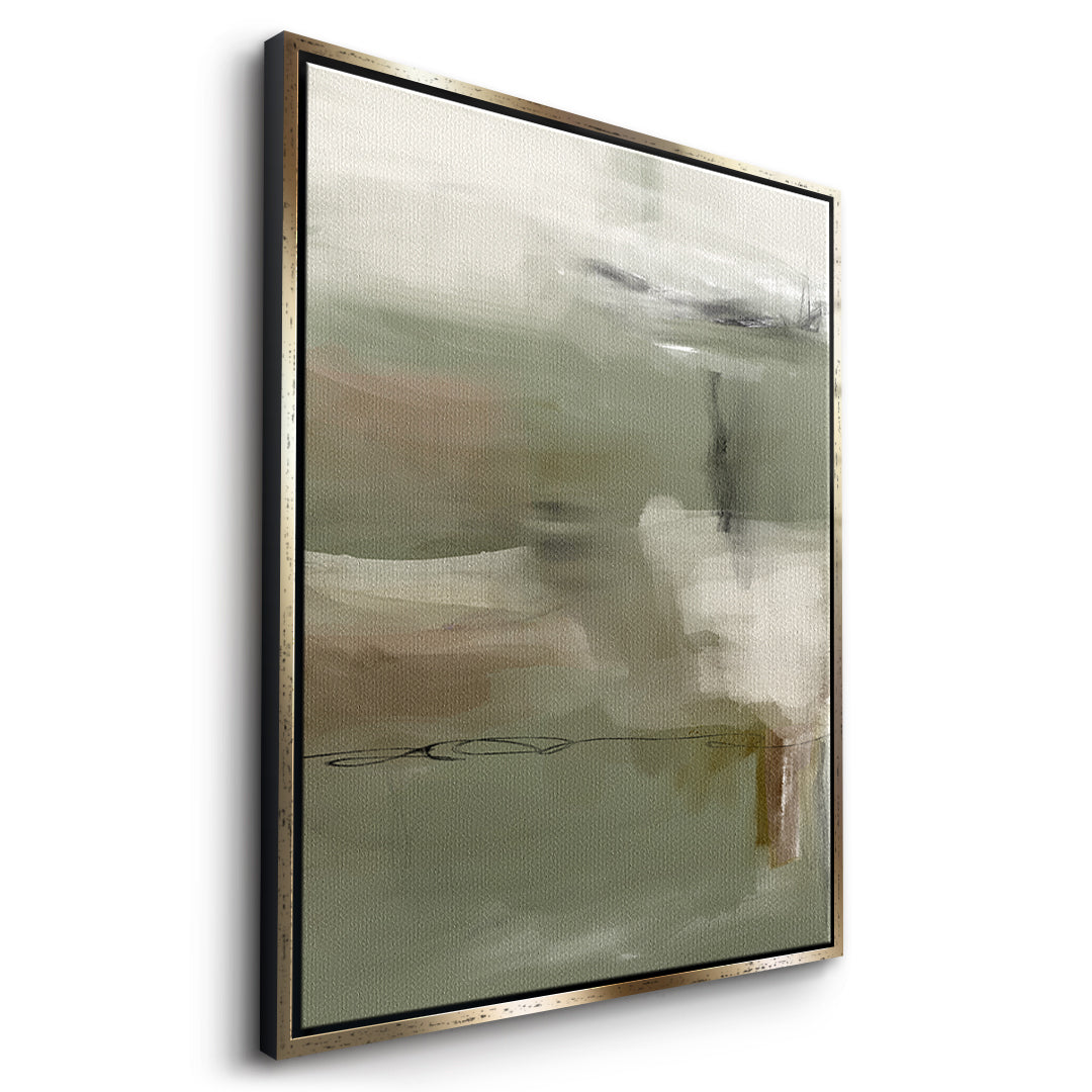 DOTCOMCANVAS Emerald Whispers Leinwandbild Seitenansicht goldener Rahmen