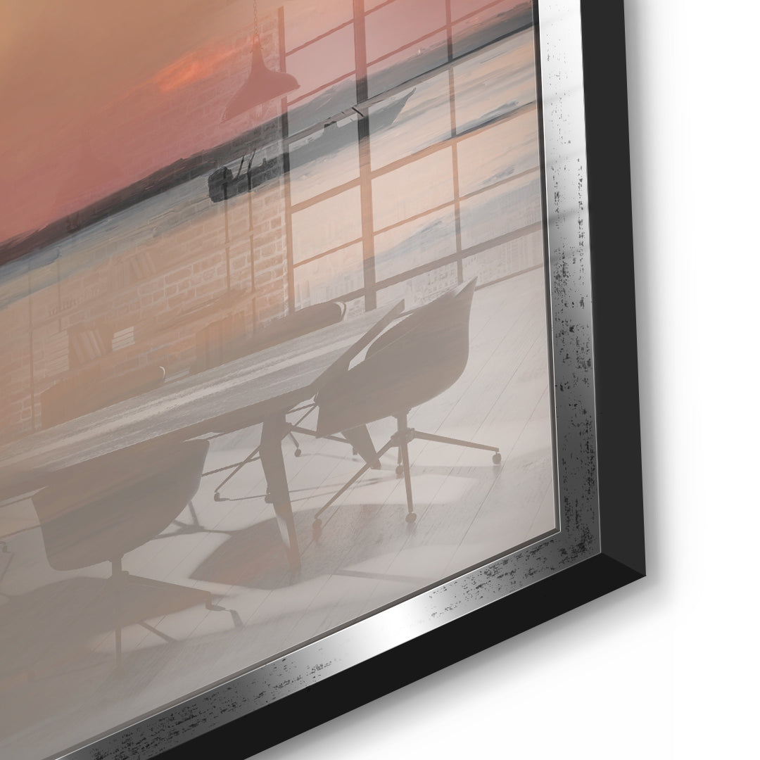 DOTCOMCANVAS Porto Rico Acrylglasbild Detailansicht silberner Rahmen