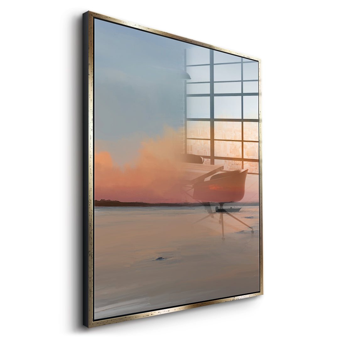 DOTCOMCANVAS Porto Rico Acrylglasbild Seitenansicht goldener Rahmen
