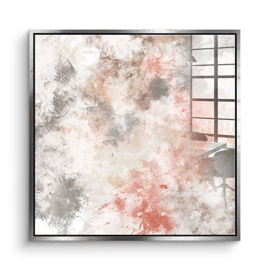 DOTCOMCANVAS Still, not empty Acrylglasbild Vorderansicht silberner Rahmen
