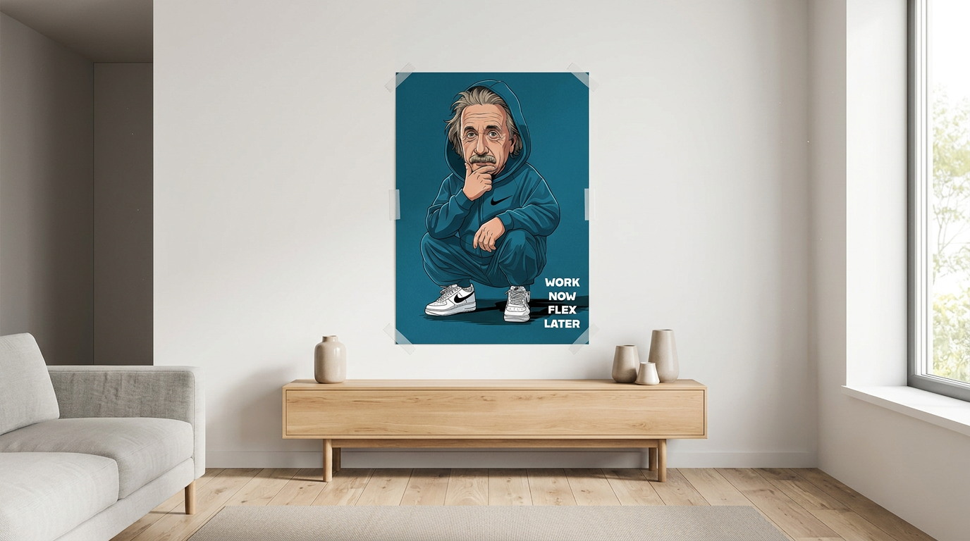 DOTCOMCANVAS Albert Einstein Swag Poster Website Banner