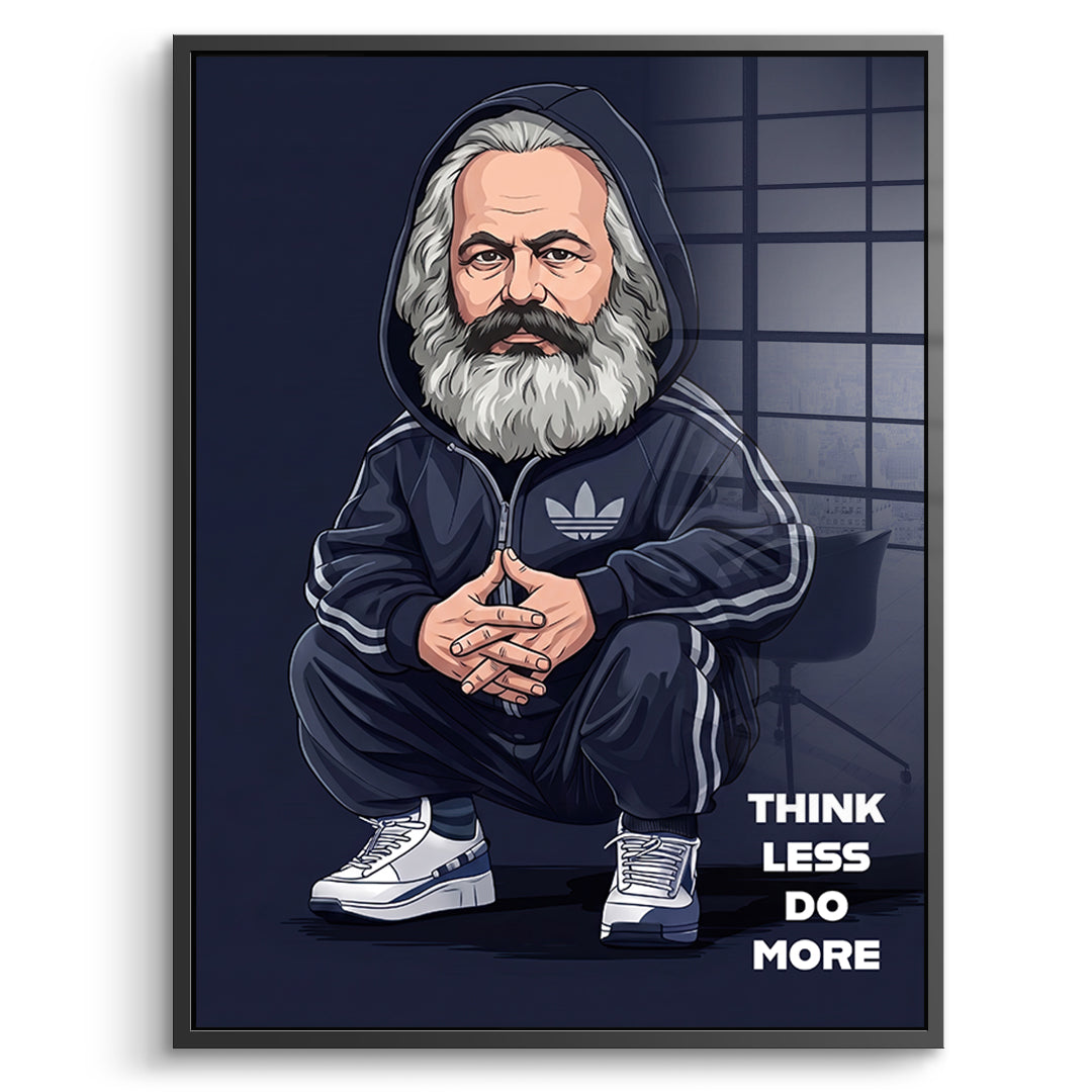 DOTCOMCANVAS Karl Marx Swag Acrylglasbild Vorderansicht Schwarz