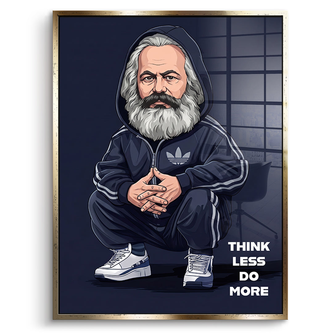 DOTCOMCANVAS Karl Marx Swag Acrylglasbild Vorderansicht Gold