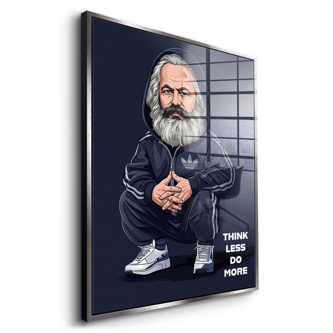 DOTCOMCANVAS Karl Marx Swag Acrylglasbild Seitenansicht Silber
