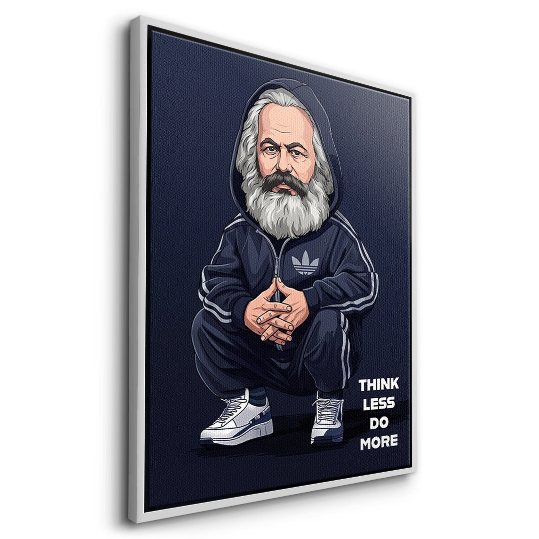 DOTCOMCANVAS Karl Marx Swag Leinwandbild Seitenansicht Weiß